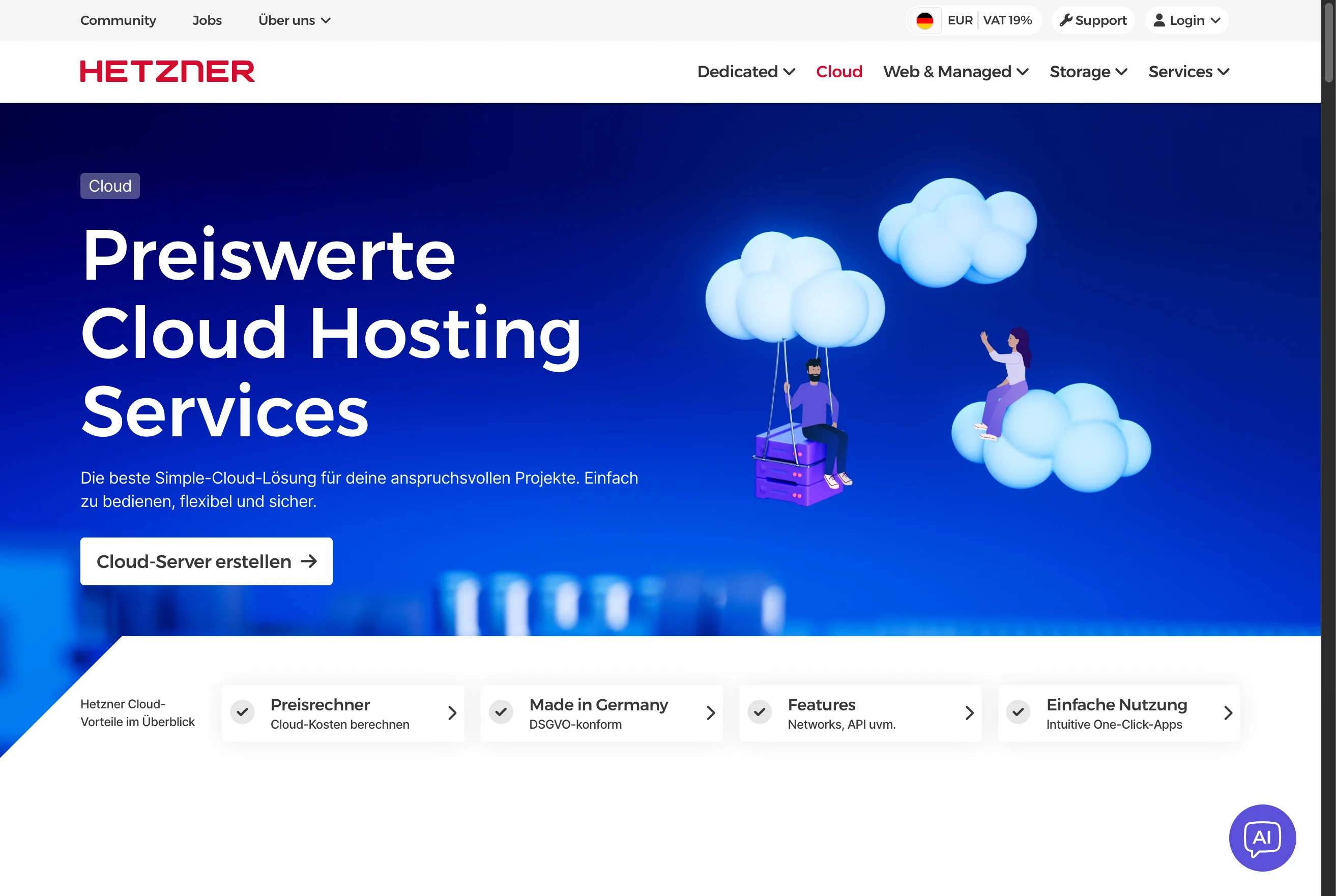 Hetzner Cloud Marketing-Hero