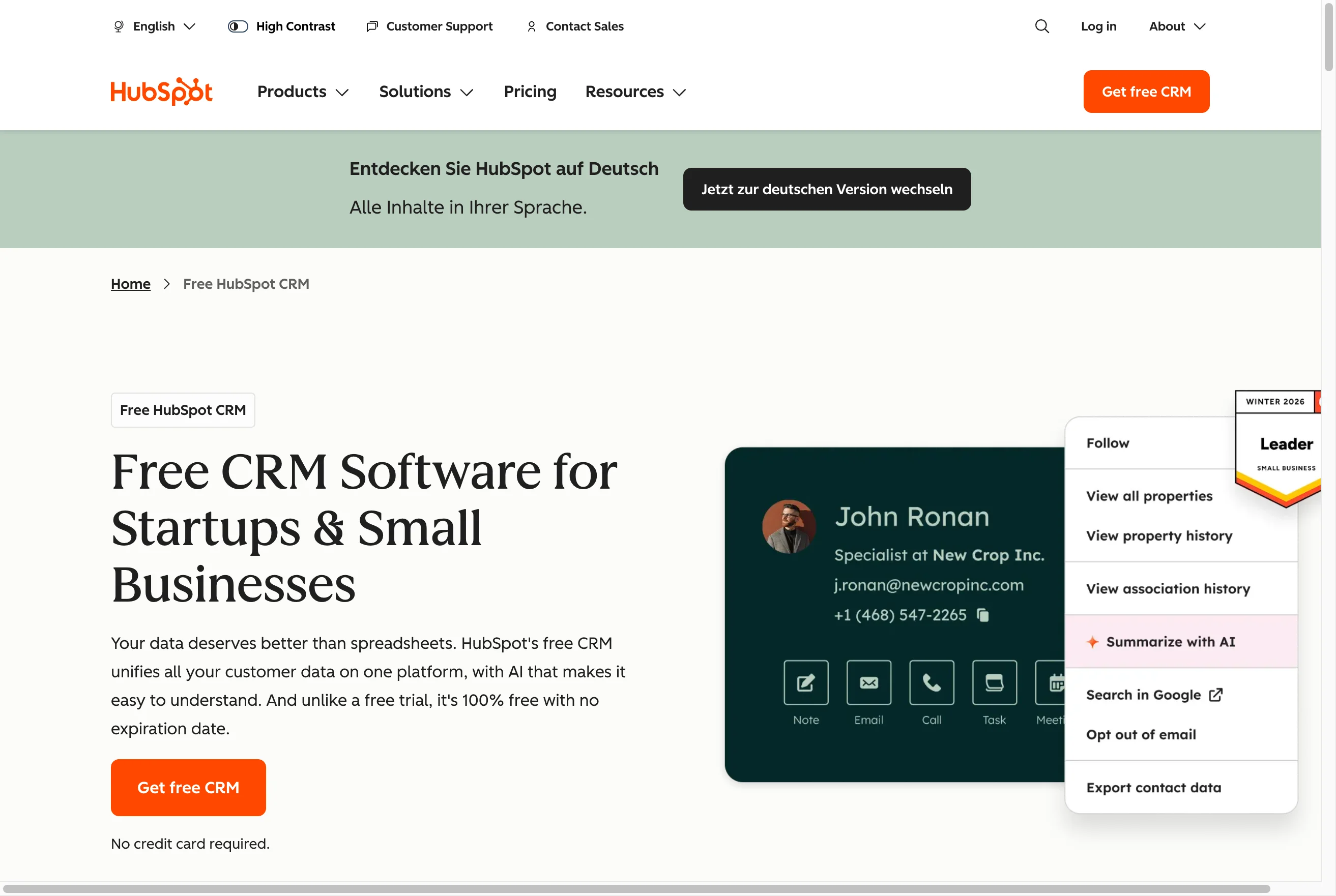 HubSpot CRM Marketing-Hero
