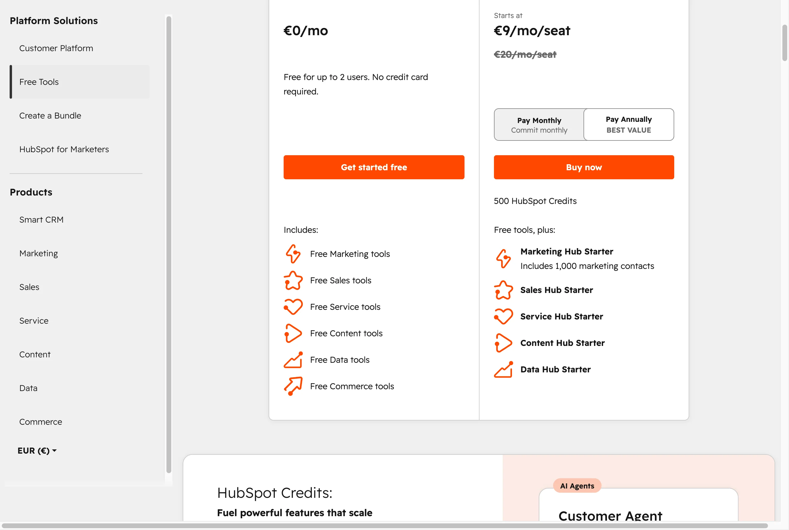 HubSpot CRM Pricing