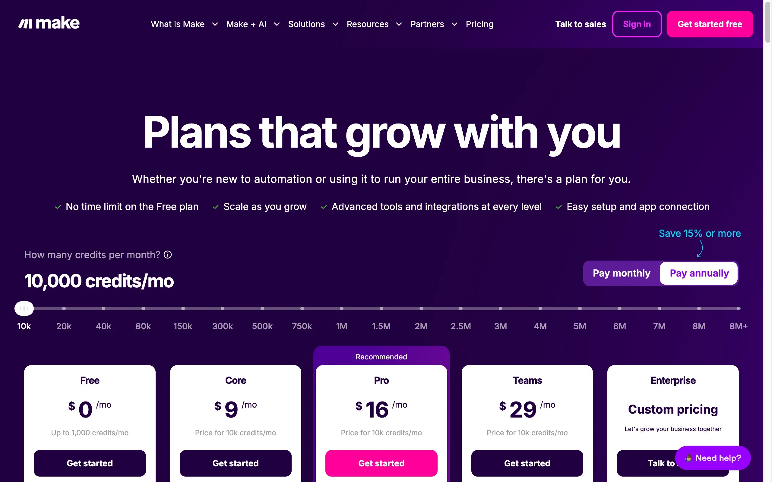 Make.com Pricing