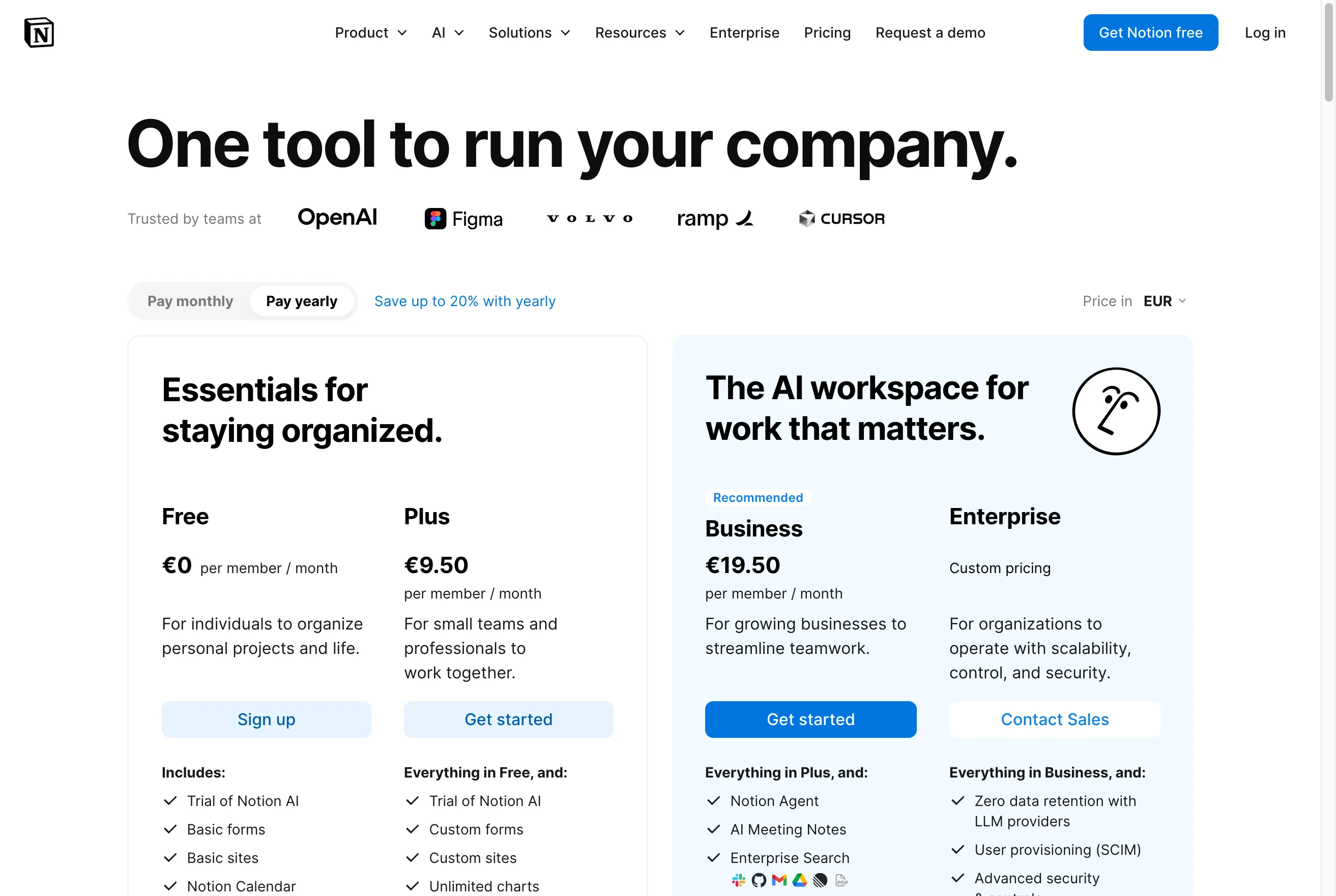 Notion Pricing-Pläne